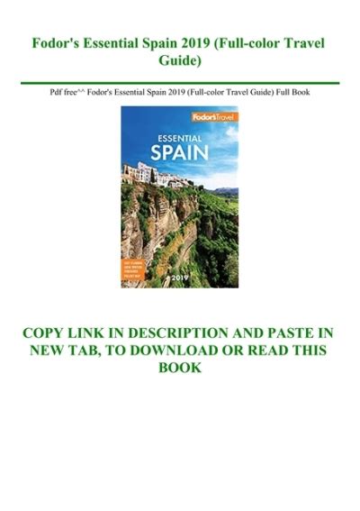online pdf fodors spain full color travel guide Doc